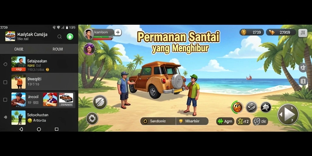 Tampilan menarik dari gameplay 2739 yang penuh warna.