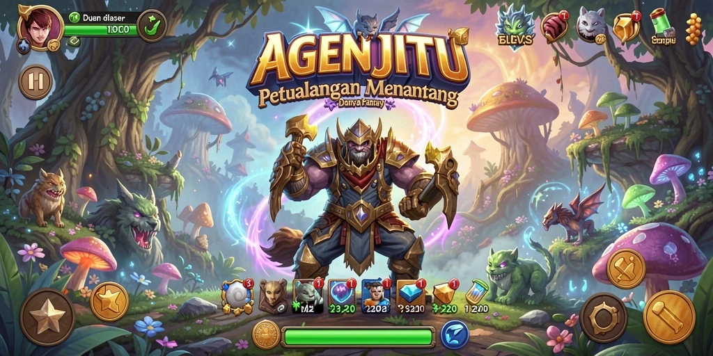 Gameplay AGENJITU dengan aksi petualangan yang seru dan menantang.