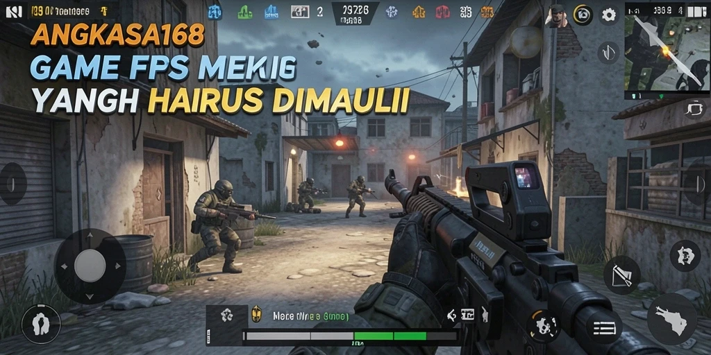 Tangkapan layar gameplay ANGKASA168 yang mendebarkan dalam pertempuran FPS.