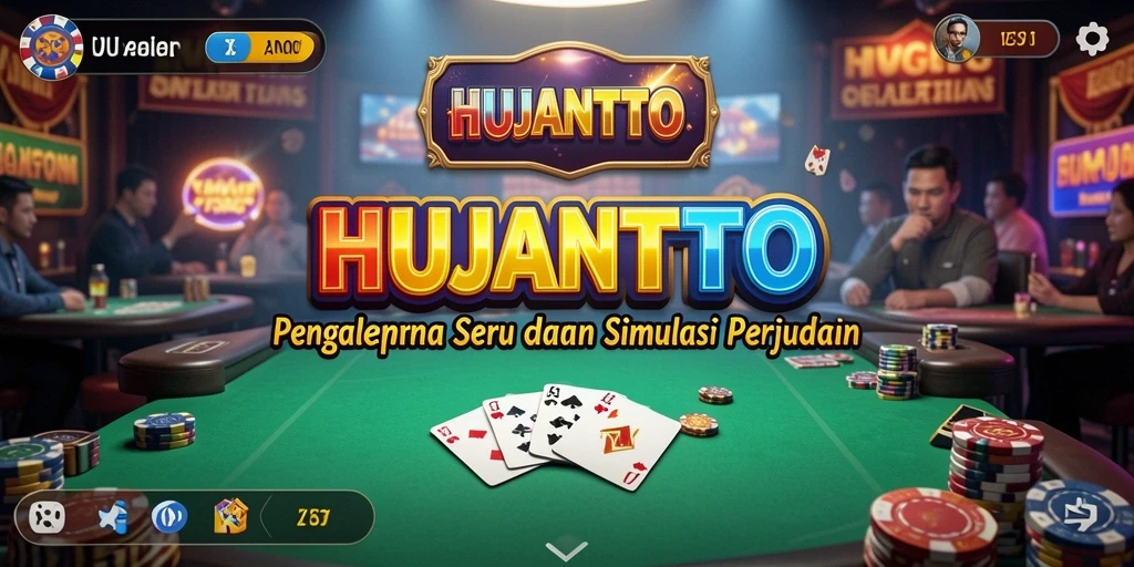 Gameplay seru di HUJANTOTO yang menggambarkan pengalaman simulasi perjudian.