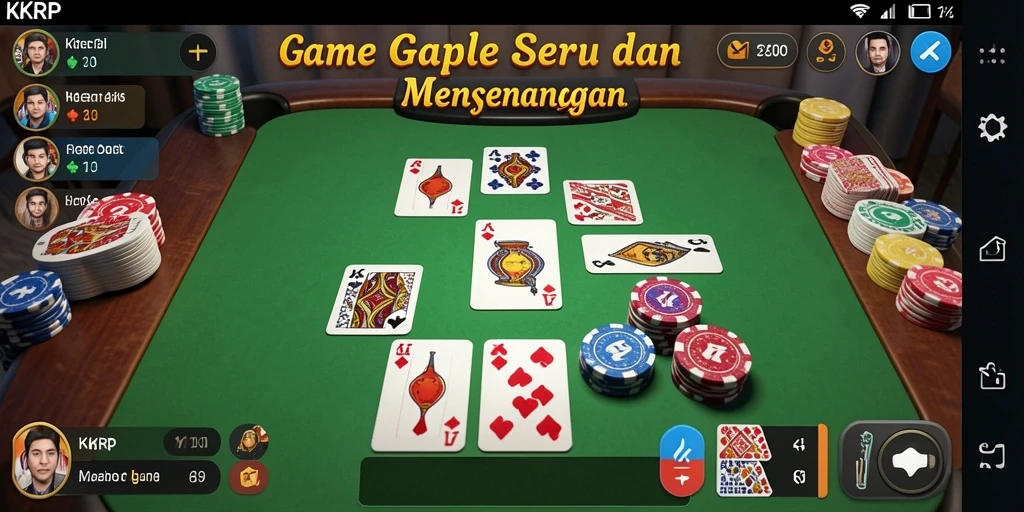 Screenshot gameplay Gaple yang menampilkan keseruan bertanding.