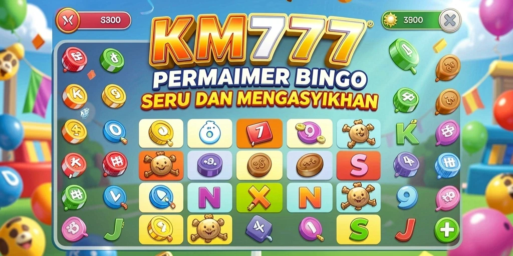 Tampilan gameplay Bingo yang menarik dan penuh warna dalam KM777.