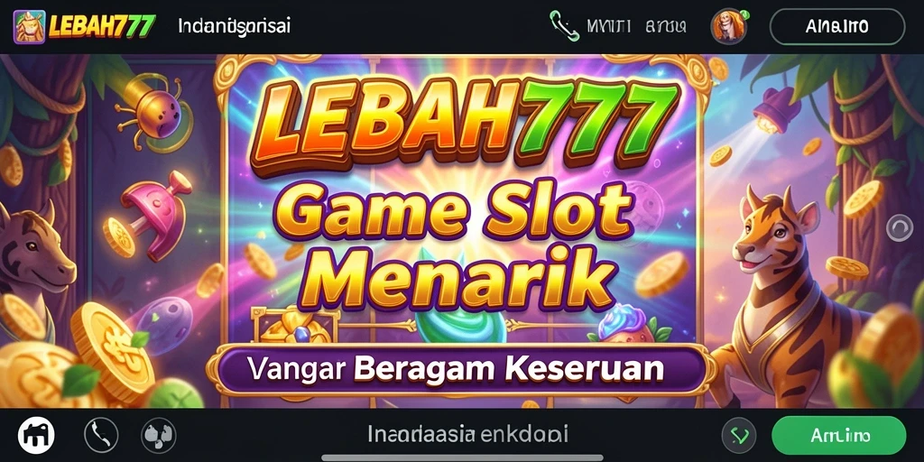 Screenshot gameplay LEBAH777 yang mengasyikkan dengan tema slot berwarna-warni.