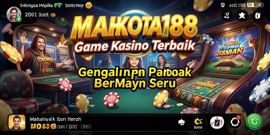 Tampilan gameplay seru dari MAHKOTA188 yang menghadirkan suasana Kasino.