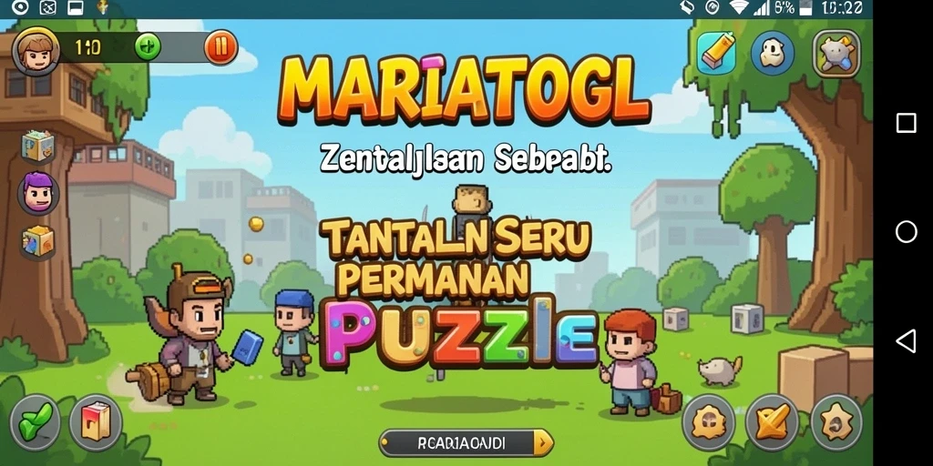 Gameplay menarik MARIATOGL dengan berbagai tingkat kesulitan puzzle.
