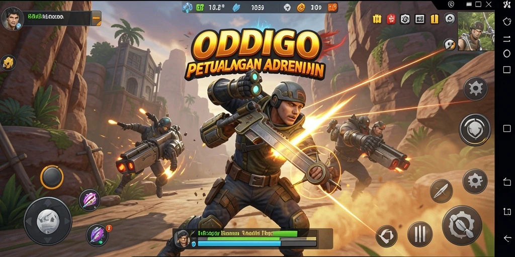 Tangkapan layar ODDIGO menampilkan aksi seru dan grafik menawan.