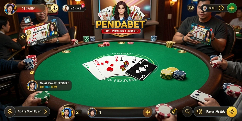 Tampilan gameplay PENIDABET dengan aksi seru permainan Poker.