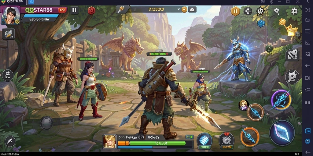 Screenshot gameplay QQSTAR88 menampilkan grafis menawan dan pengalaman simulasi yang imersif.