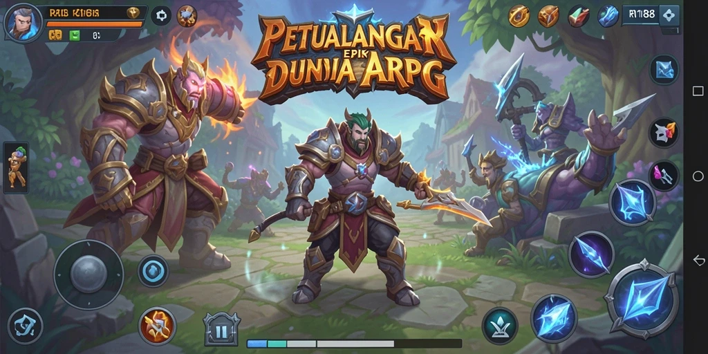 Tangkapan layar dari gameplay ARPG yang mendebarkan di RI188.