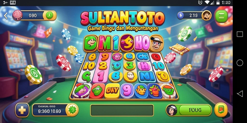 Screenshot utama SULTANTOTO menampilkan gameplay Bingo yang mendebarkan.