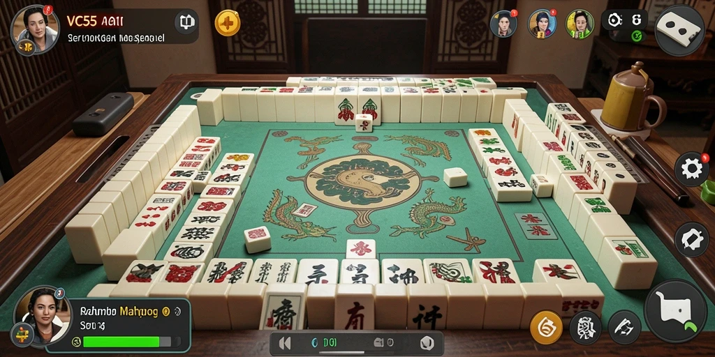 Tampilan menakjubkan dari gameplay Mahjong di VC55.