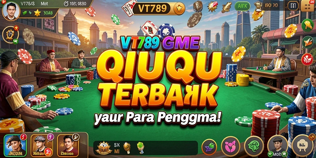 Screenshot menunjukkan momen seru dalam permainan QiuQiu.