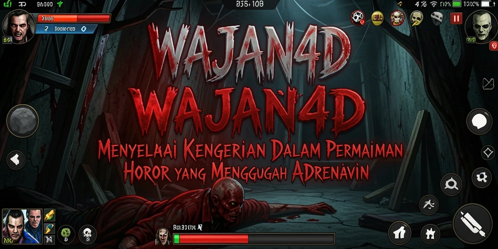 Tangkapan layar menampilkan suasana horor mencekam dari gameplay WAJAN4D.
